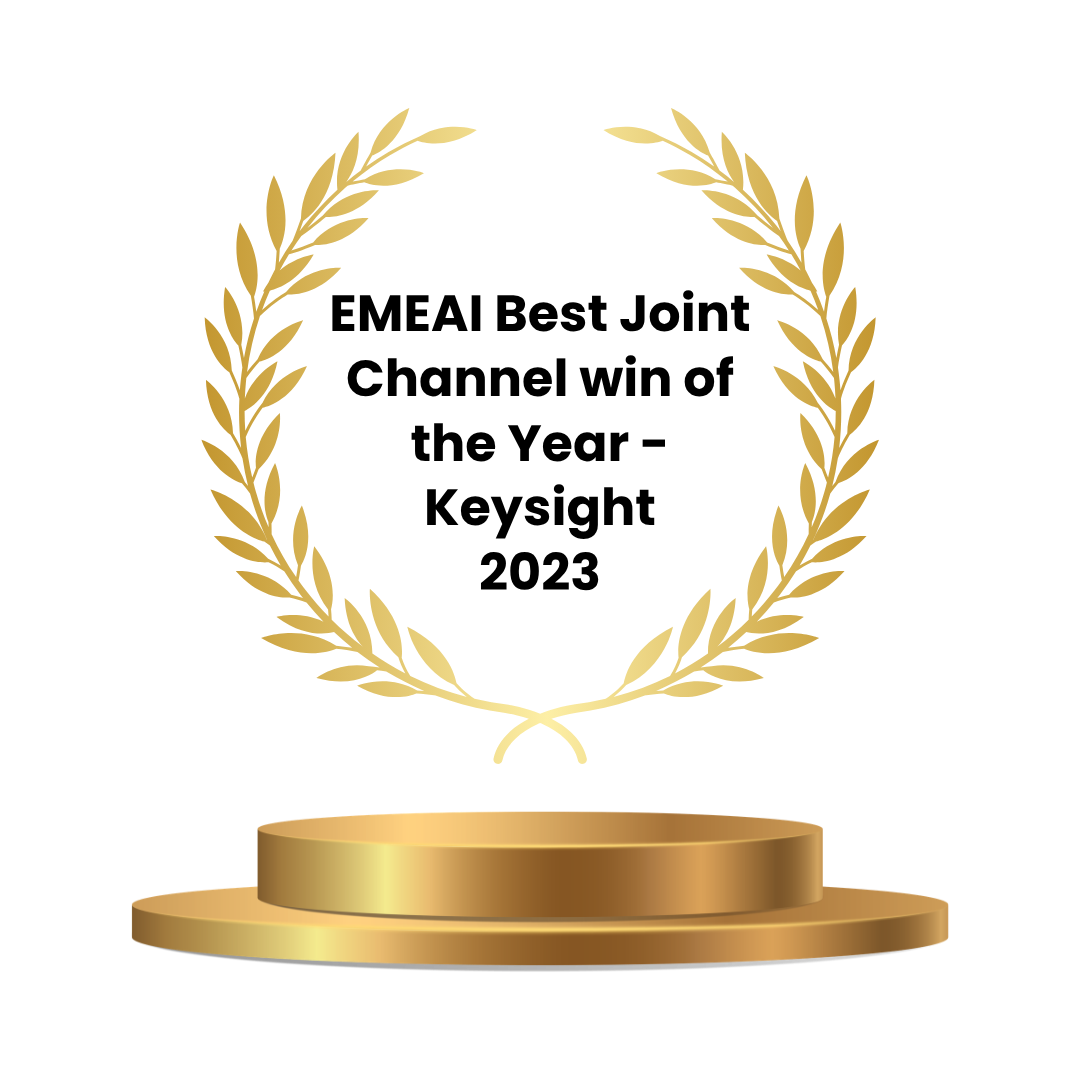 EMEAI Best Joint Channel win of the Year 2023 by Keysight - Gunship group
